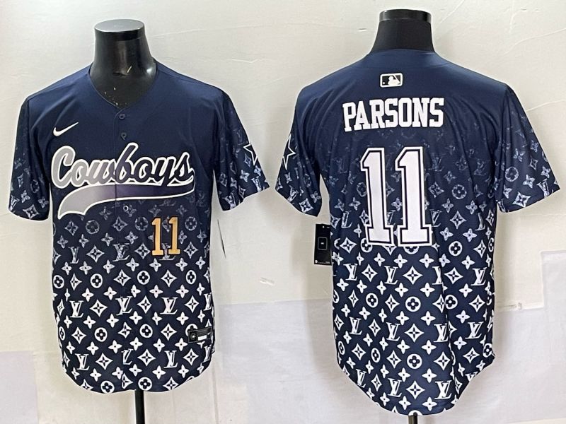 Men 2025 Dallas Cowboys #11 Parsons Drak blue Nike Limited NFL Jersey style 034->dallas cowboys->NFL Jersey